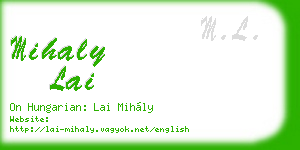 mihaly lai business card